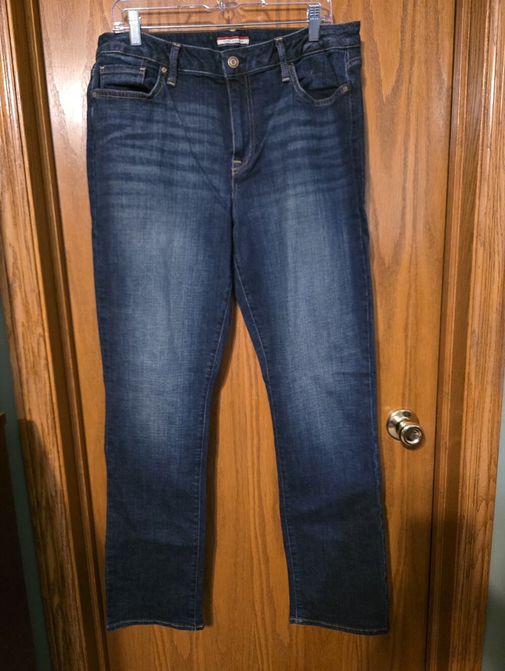 Tommy Hilfiger Dark Blue Women's Straight-Leg Jeans